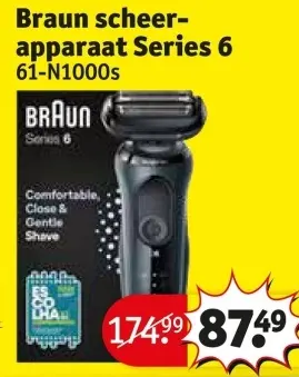 Aanbieding: Braun scheerapparaat Series 6 61-N1000s