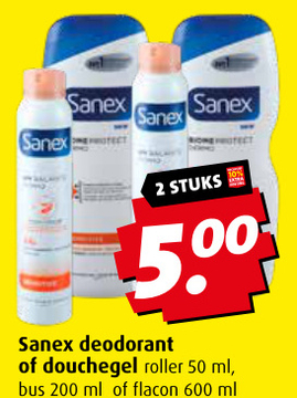 Aanbieding: Sanex deodorant of douchegel