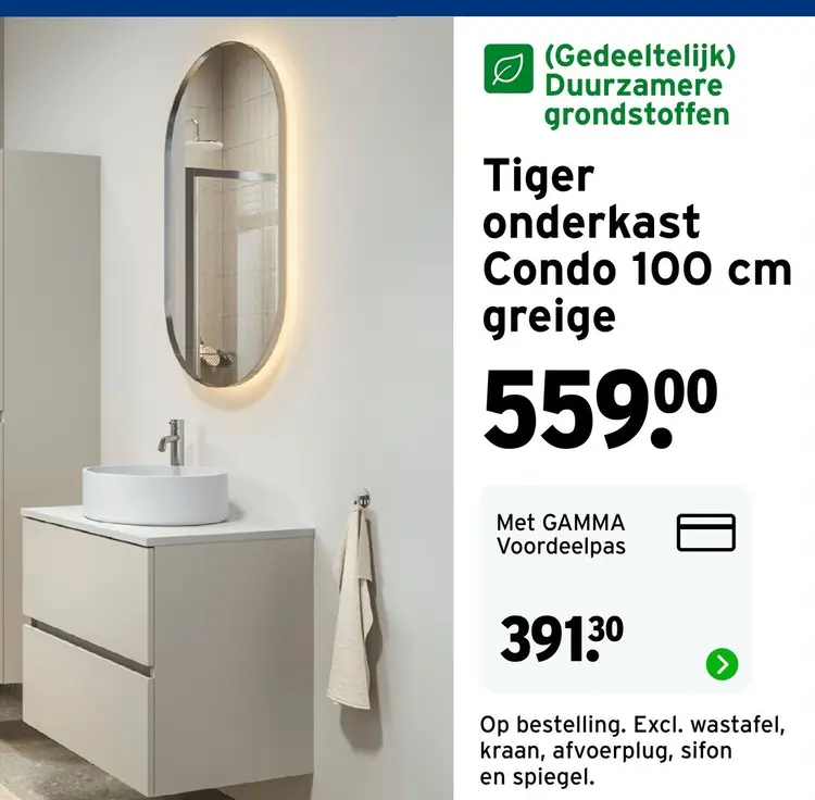 Aanbieding: Tiger onderkast Condo 100 cm greige