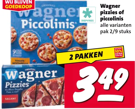 Aanbieding: Wagner Pizzies of piccolinis