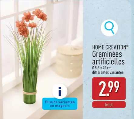 Offre: Graminées artificielles