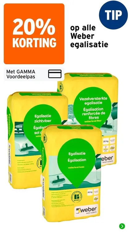 Aanbieding: Weber egalisatie