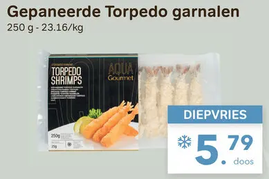 Promotie: Gepaneerde Torpedo garnalen