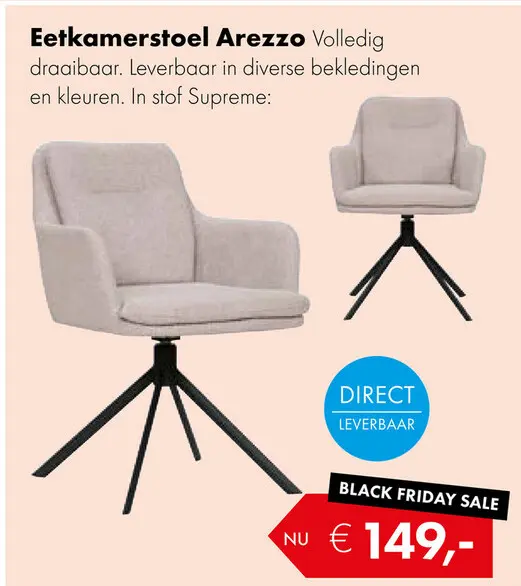 Aanbieding: Arezzo eetkamerstoel