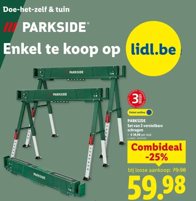 Promotie: Set van 2 verstelbare schragen