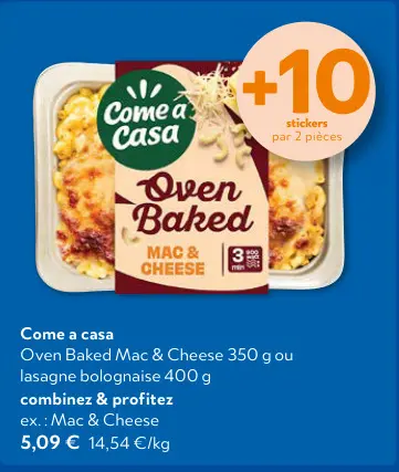 Offre: Oven Baked Mac & Cheese