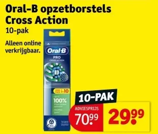 Aanbieding: Oral-B opzetborstels Cross Action