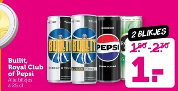 Aanbieding: Bullit, Royal Club of Pepsi