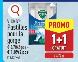 Offre: VICKS Pastilles pour la gorge