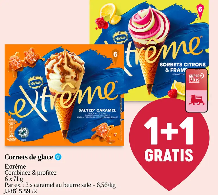Offre: Cornets de glace Extrême