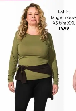 Aanbieding: t-shirt lange mouw