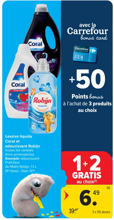 Offre: Lessive liquide et adoucissant