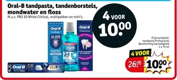 Aanbieding: Oral-B tandpasta, tandenborstels, mondwater en floss