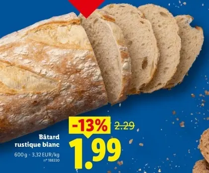 Offre: Bâtard rustique blanc