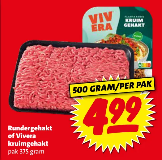 Aanbieding: Rundergehakt of Vivera kruimgehakt