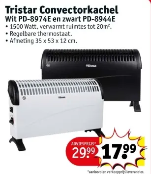 Promotie: Tristar Convectorkachel