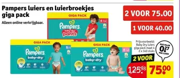 Aanbieding: Pampers luiers en luierbroekjes giga pack