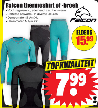 Aanbieding: Falcon thermoshirt of -broek