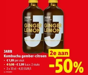 Promotie: Kombucha gember-citroen