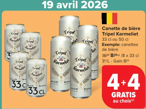 Offre: Canette de bière Tripel Karmeliet