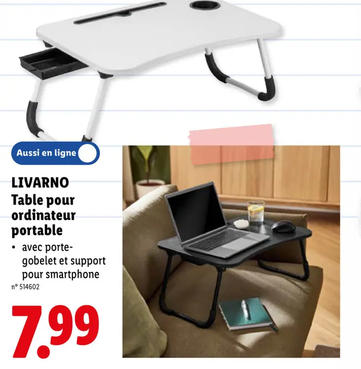 Offre: Table pour ordinateur portable