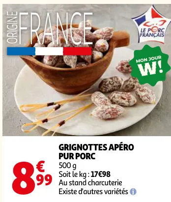 Offre: Grignottes apéro pur porc
