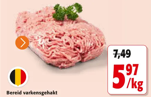 Promotie: Bereid varkensgehakt