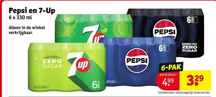 Aanbieding: Pepsi en 7-Up
