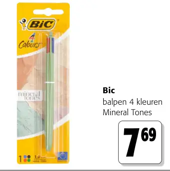 Promotie: balpen 4 kleuren Mineral Tones