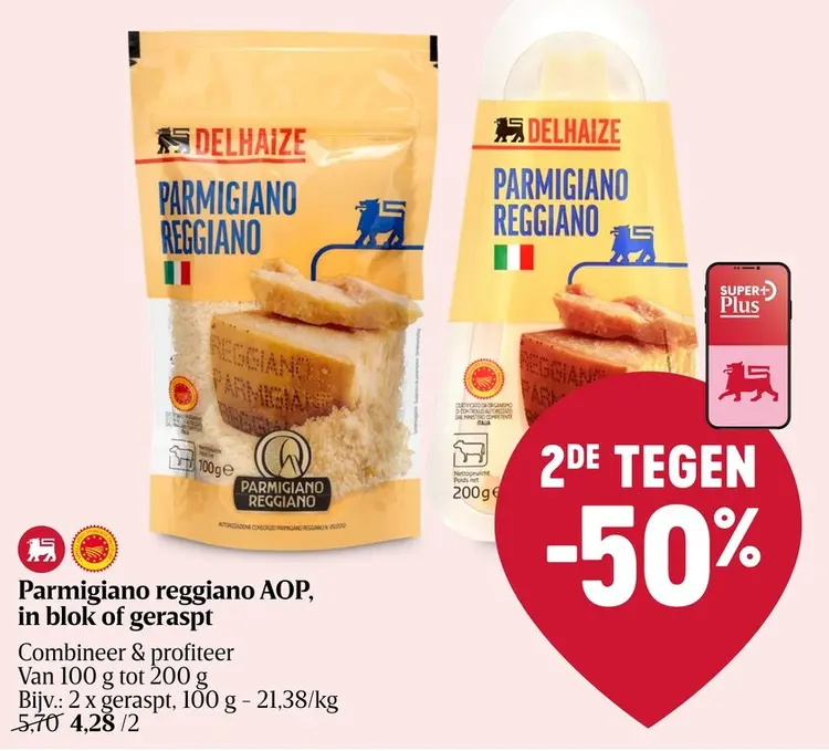 Promotie: Parmigiano reggiano AOP, in blok of geraspt