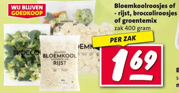 Aanbieding: Bloemkoolroosjes of - rijst, broccoliroosjes of groentemix