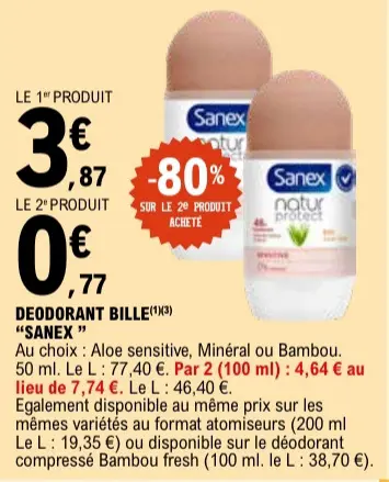 Offre: Deodorant bille