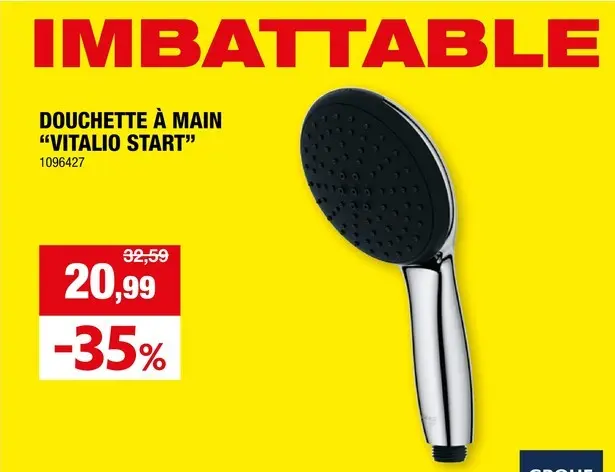 Offre: GROHE Vitalio Start 110 douchette à  main 2 jets chromé