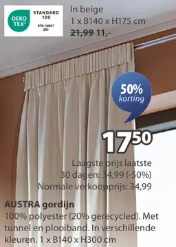 Aanbieding: AUSTRA gordijn