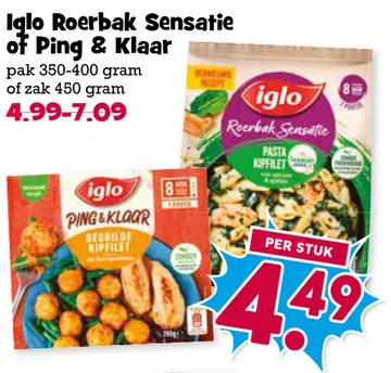 Aanbieding: Iglo Roerbak Sensatie of Ping & Klaar