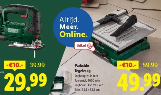 Aanbieding: Parkside Tegelzaag
