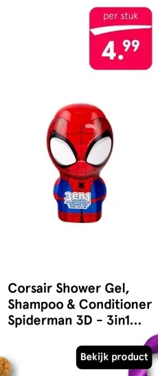Aanbieding: Shower Gel, Shampoo & Conditioner Spiderman 3
