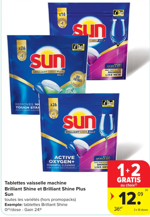 Offre: Tablettes vaisselle machine Brilliant Shine e