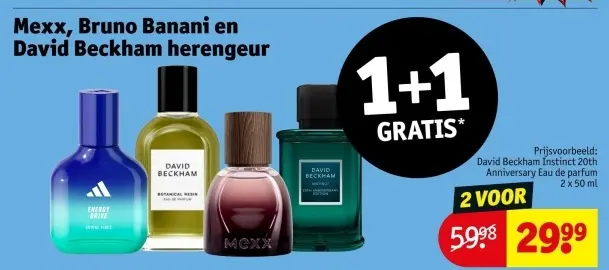Aanbieding: Mexx, Bruno Banani en David Beckham herengeur