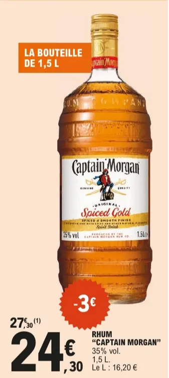 Offre: RHUM "CAPTAIN MORGAN" Spiced Gold