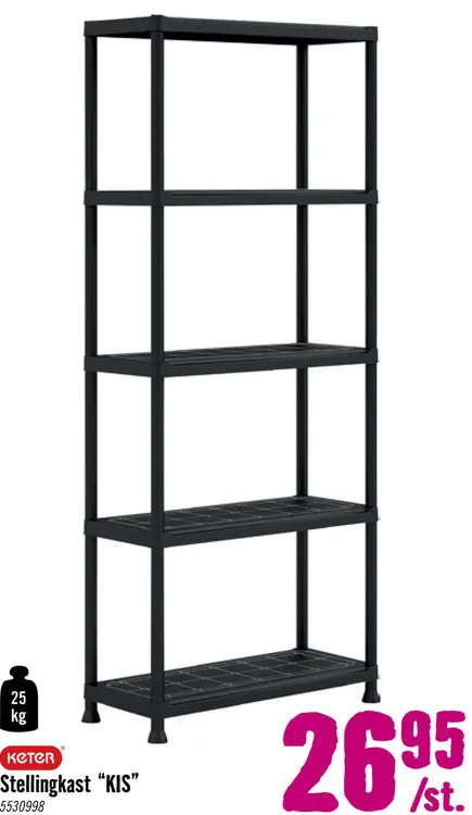 Aanbieding: KETER Stellingkast 176x75x32 cm kunststof