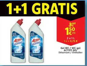 Offre: Gel WC/WC-gel ACTIFF GEL Détartrant/Ontkalker