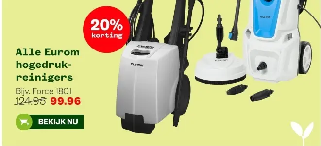 Aanbieding: Eurom hogedruk-reinigers