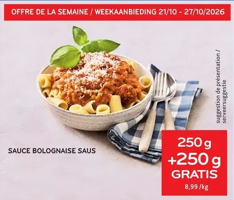 Offre: Sauce bolognaise