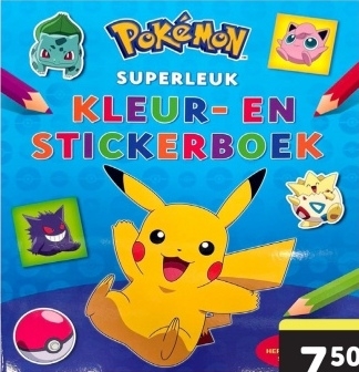 Aanbieding: Pokemon, Superleuk kleur- en stickerboek