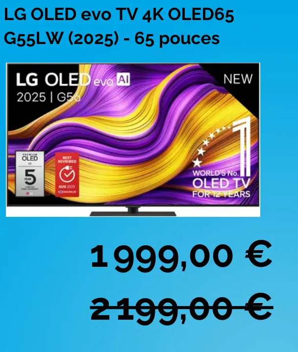 Offre: OLED evo TV 4K OLED65 G55LW