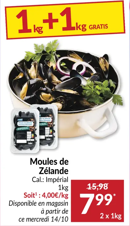 Offre: Imperial Moules de Zélande