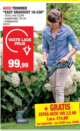 Promotie: Bosch EasyGrassCut 18-230 accu trimmer 18V Li-Ion 23cm