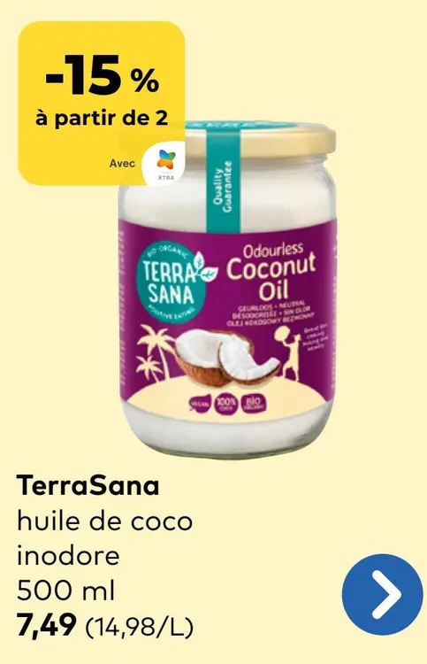 Offre: Huile de coco inodore