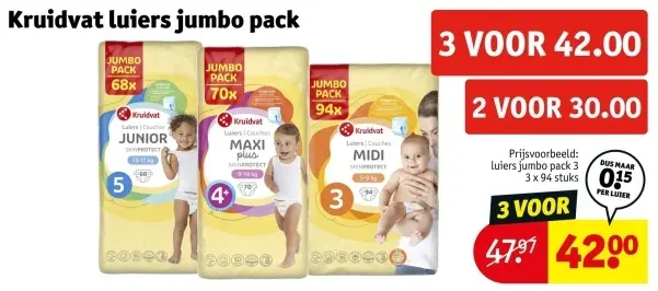 Aanbieding: Luiers jumbo pack